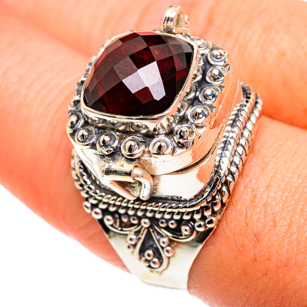 Garnet Rings handcrafted by Anasilvercos - RING77309