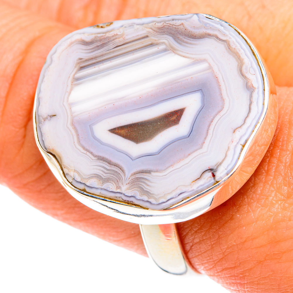 Laguna Lace Agate Rings handcrafted by Anasilvercos - RING77314