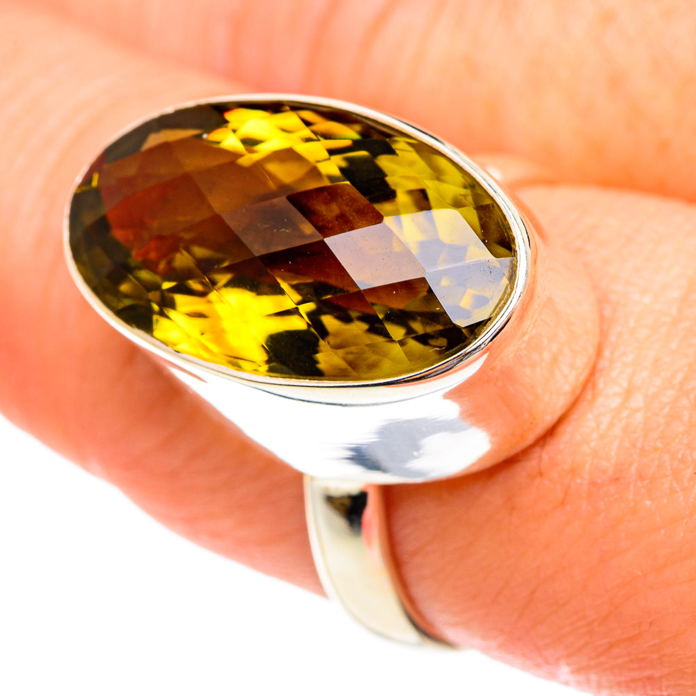 Lemon Quartz Rings handcrafted by Anasilvercos - RING77320