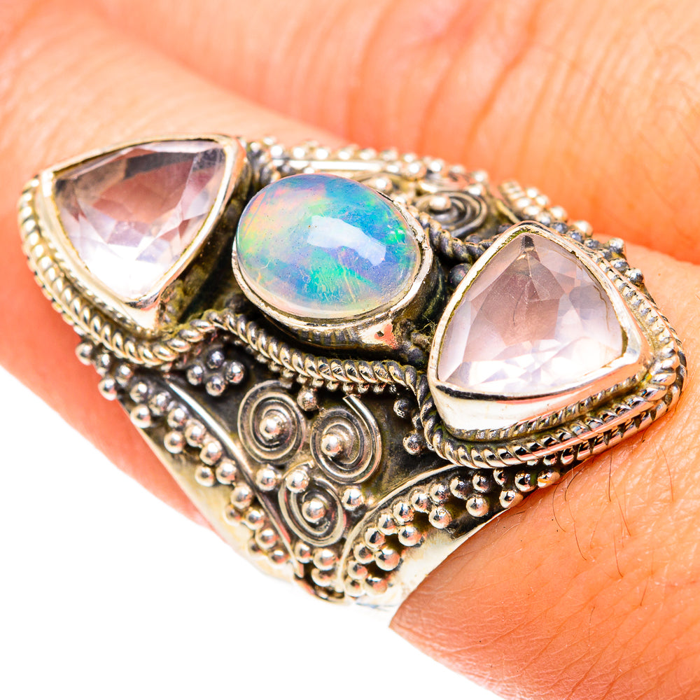 Ethiopian Opal Rings handcrafted by Anasilvercos - RING77322