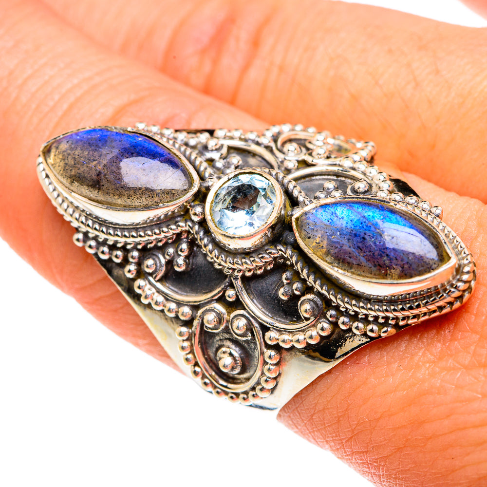 Labradorite Rings handcrafted by Anasilvercos - RING77331