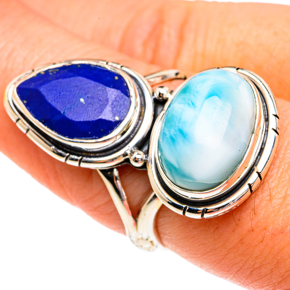 Larimar Rings handcrafted by Anasilvercos - RING77332