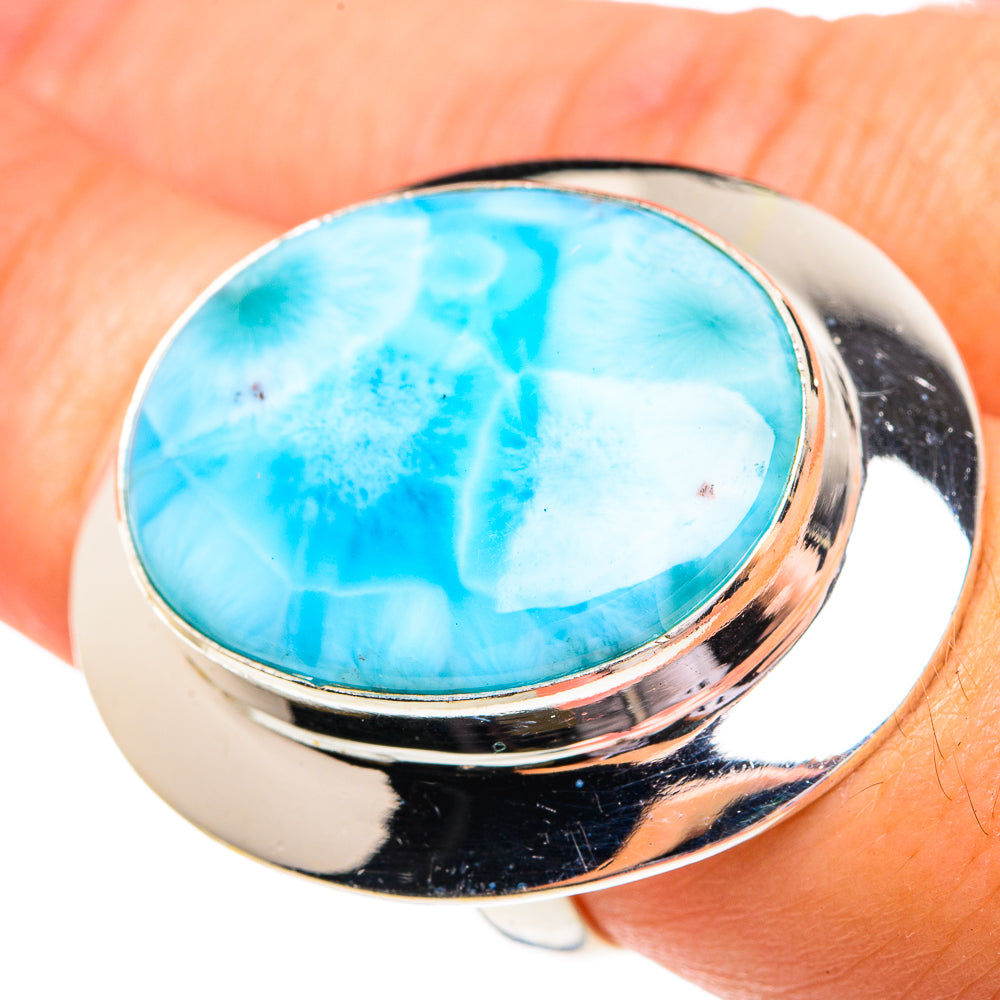 Larimar Rings handcrafted by Anasilvercos - RING77334