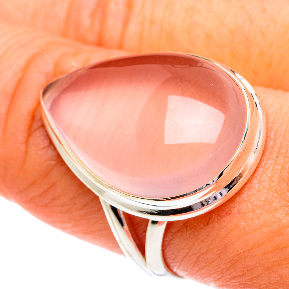 Rose Quartz Rings handcrafted by Anasilvercos - RING77342