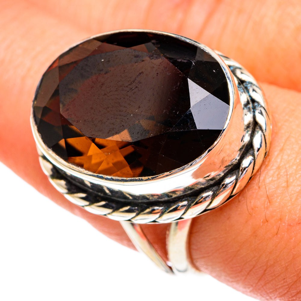 Smoky Quartz Rings handcrafted by Anasilvercos - RING77371