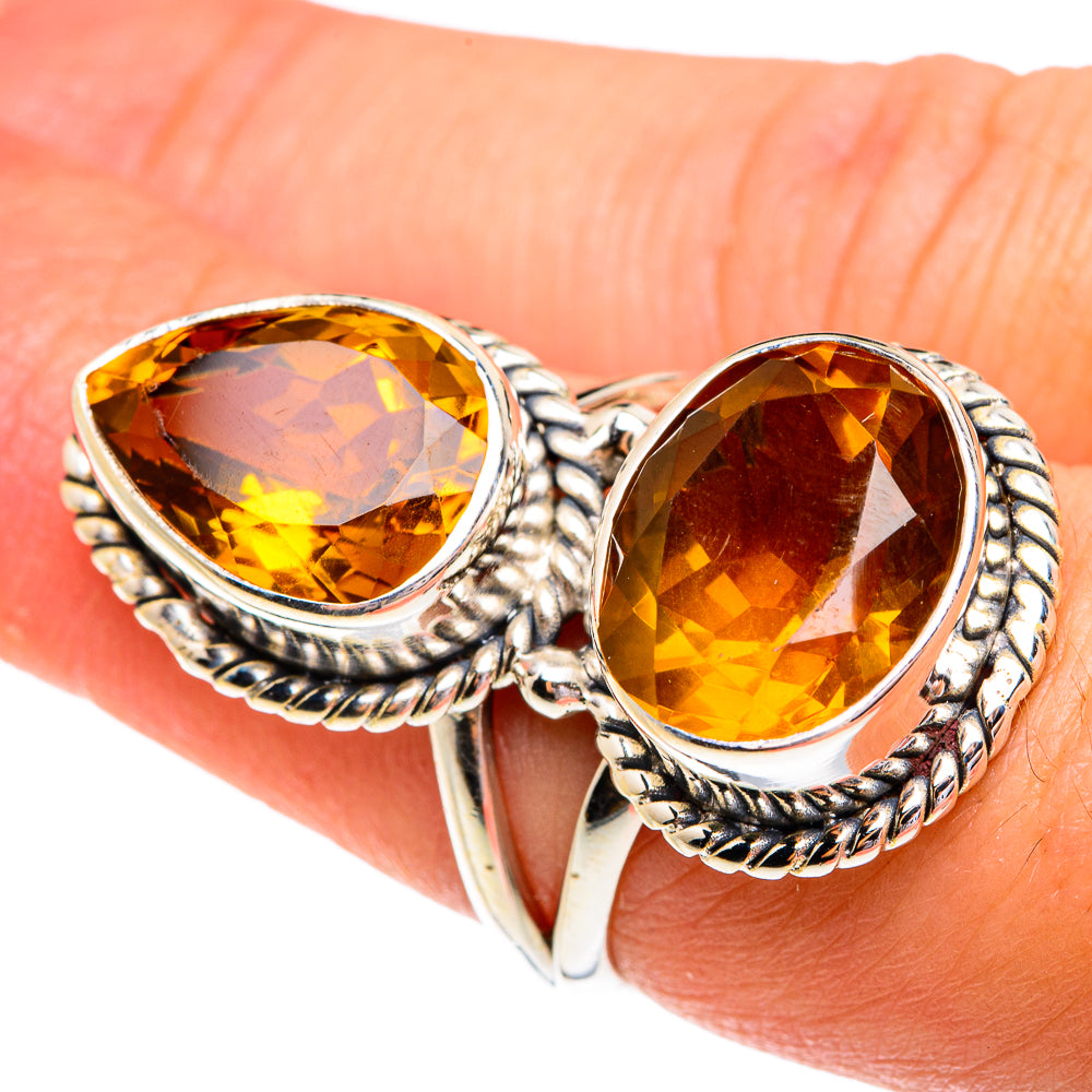 Mandarin Citrine Rings handcrafted by Anasilvercos - RING77372