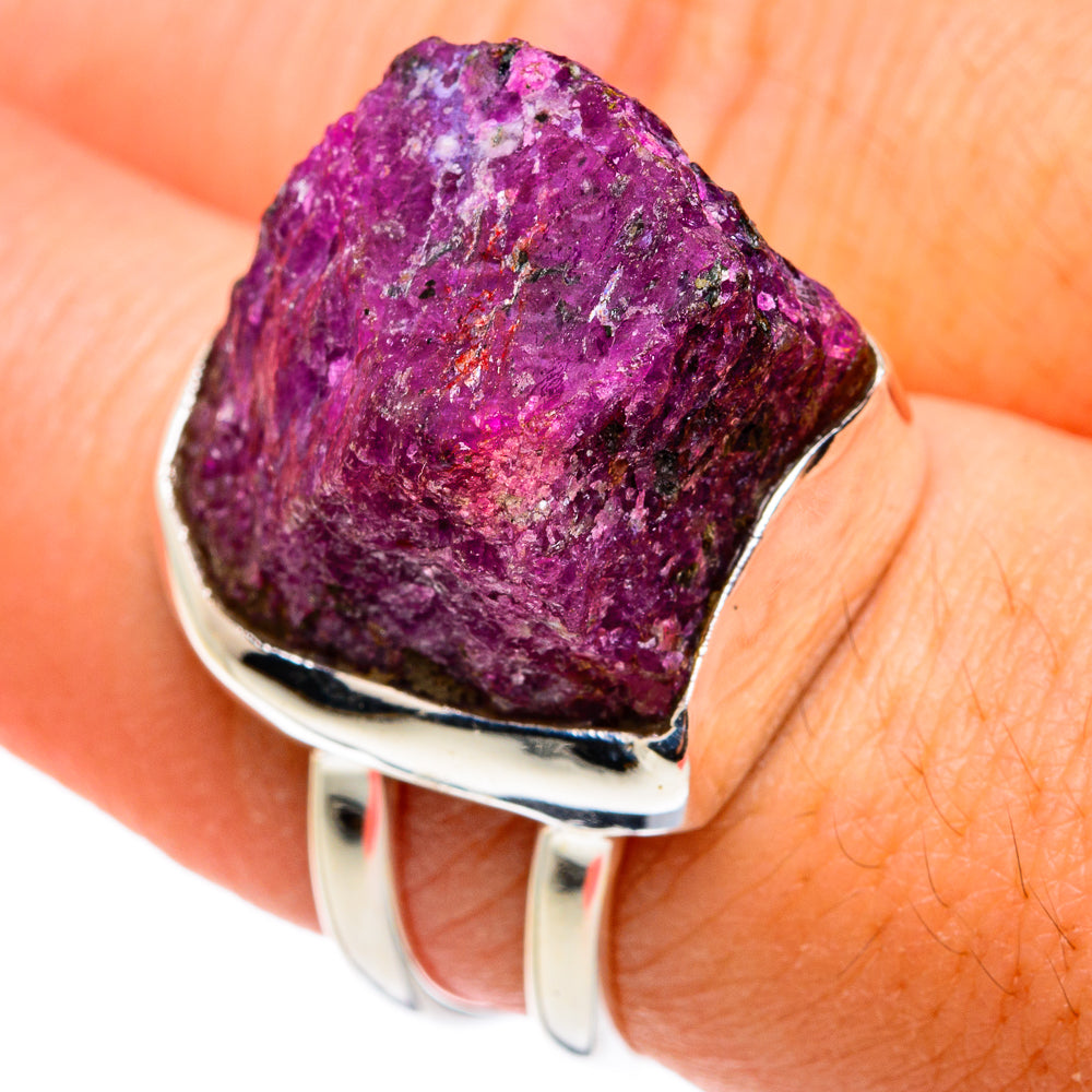 Ruby Zoisite Rings handcrafted by Anasilvercos - RING77394