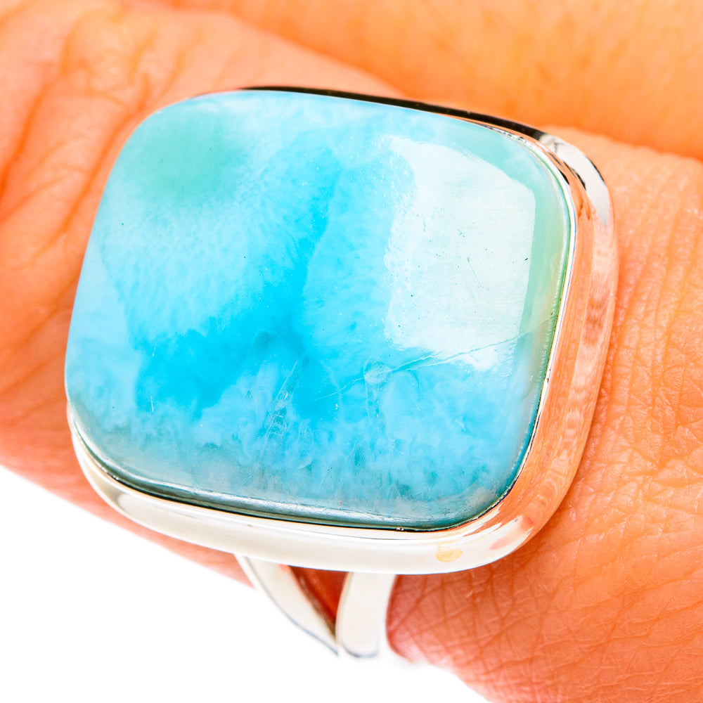 Larimar Rings handcrafted by Anasilvercos - RING77414