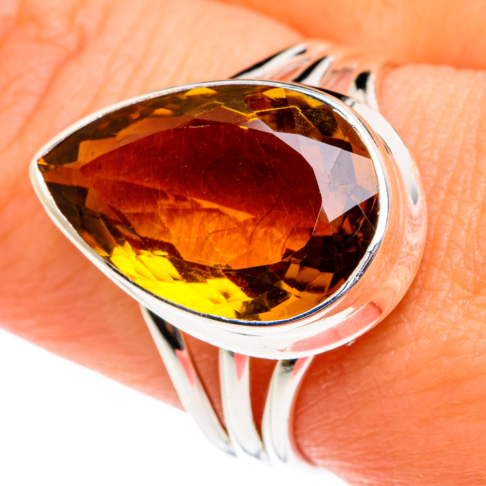 Mandarin Citrine Rings handcrafted by Anasilvercos - RING77422