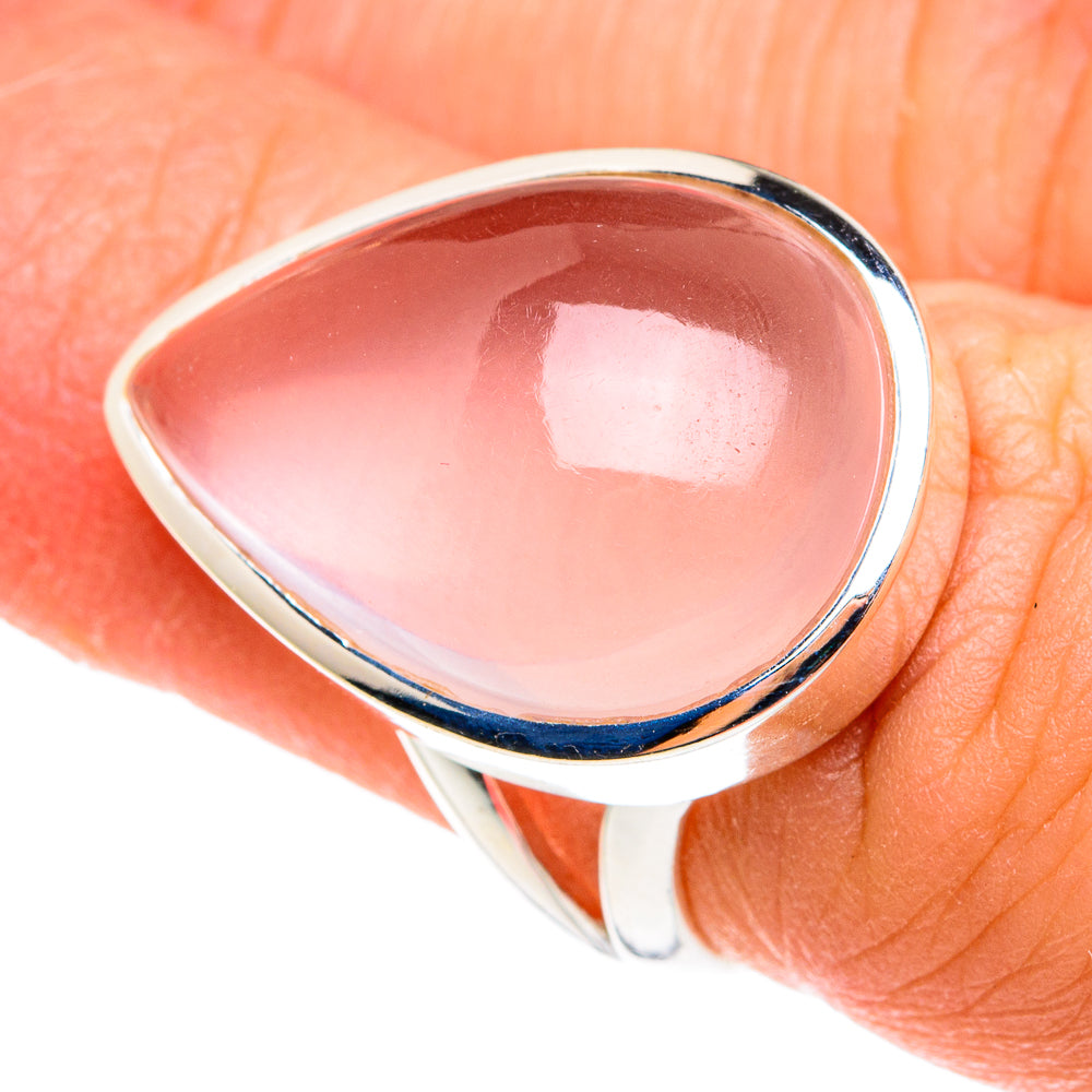 Rose Quartz Rings handcrafted by Anasilvercos - RING77426