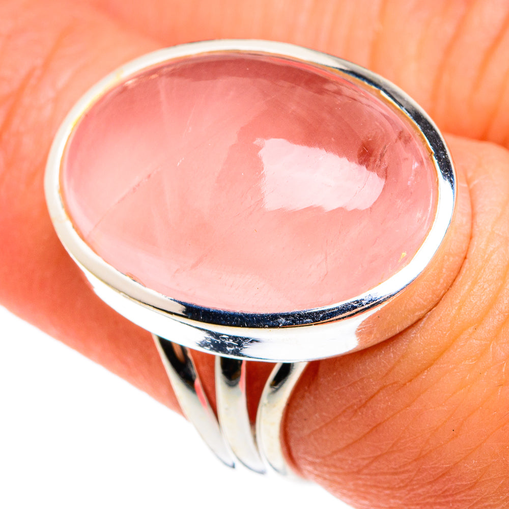 Rose Quartz Rings handcrafted by Anasilvercos - RING77429