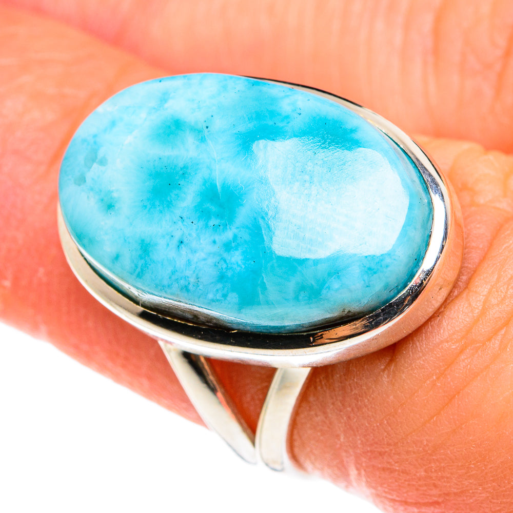Larimar Rings handcrafted by Anasilvercos - RING77444