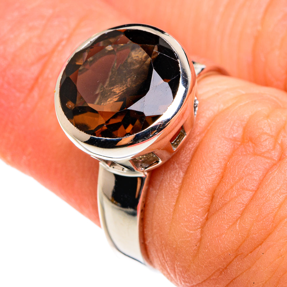 Smoky Quartz Rings handcrafted by Anasilvercos - RING77453