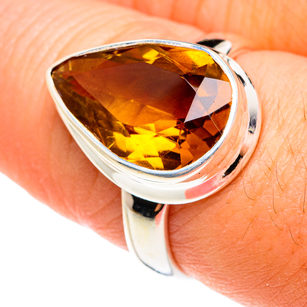 Mandarin Citrine Rings handcrafted by Anasilvercos - RING77457