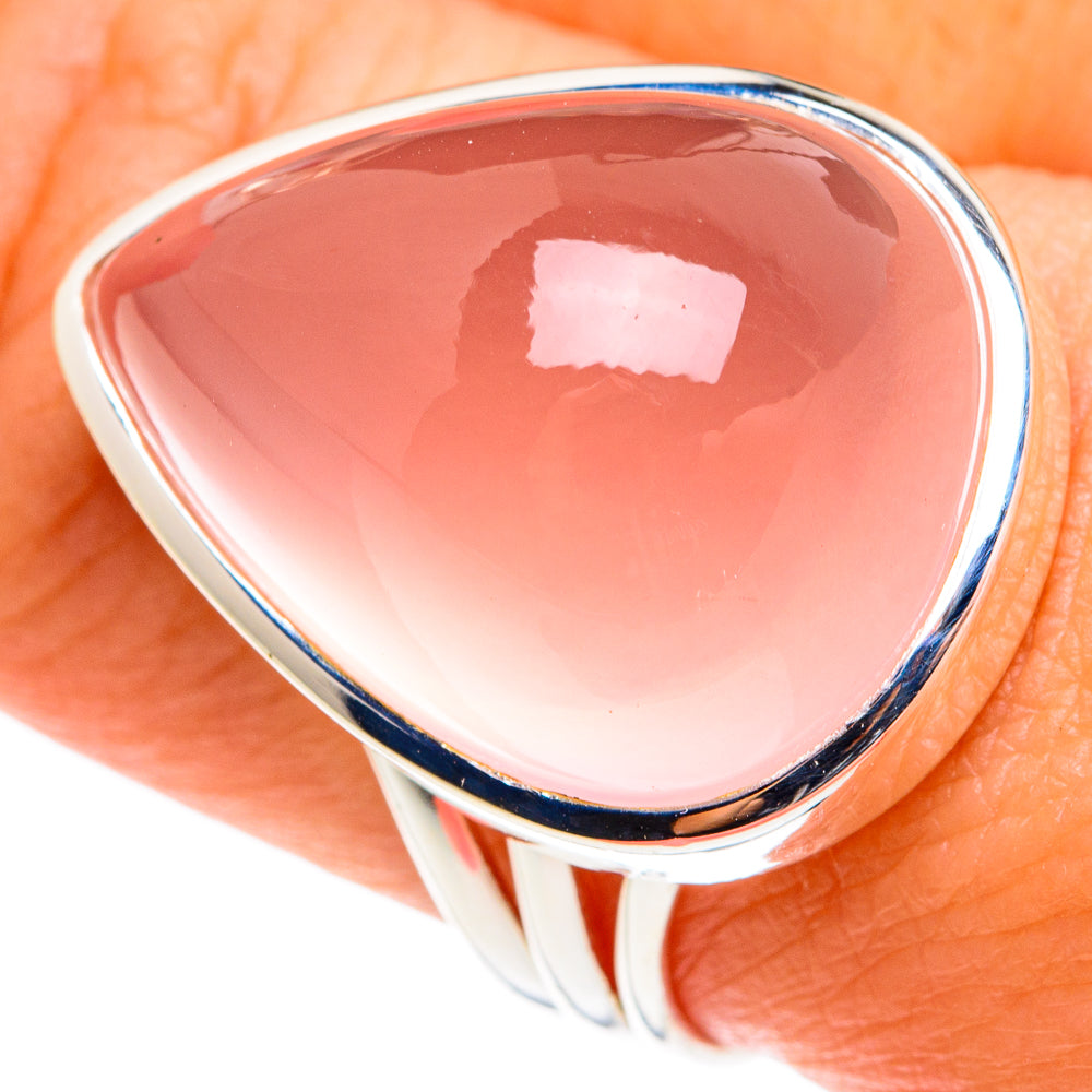 Rose Quartz Rings handcrafted by Anasilvercos - RING77460