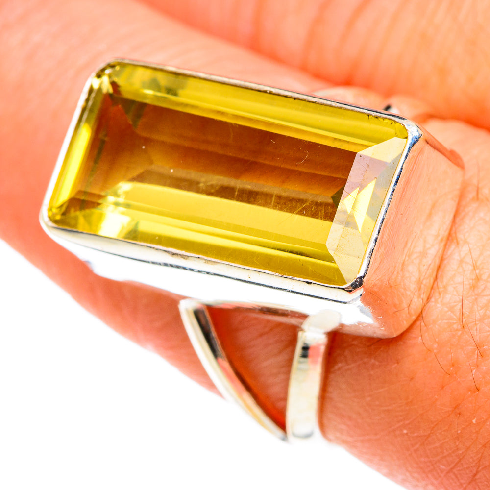 Lemon Quartz Rings handcrafted by Anasilvercos - RING77477