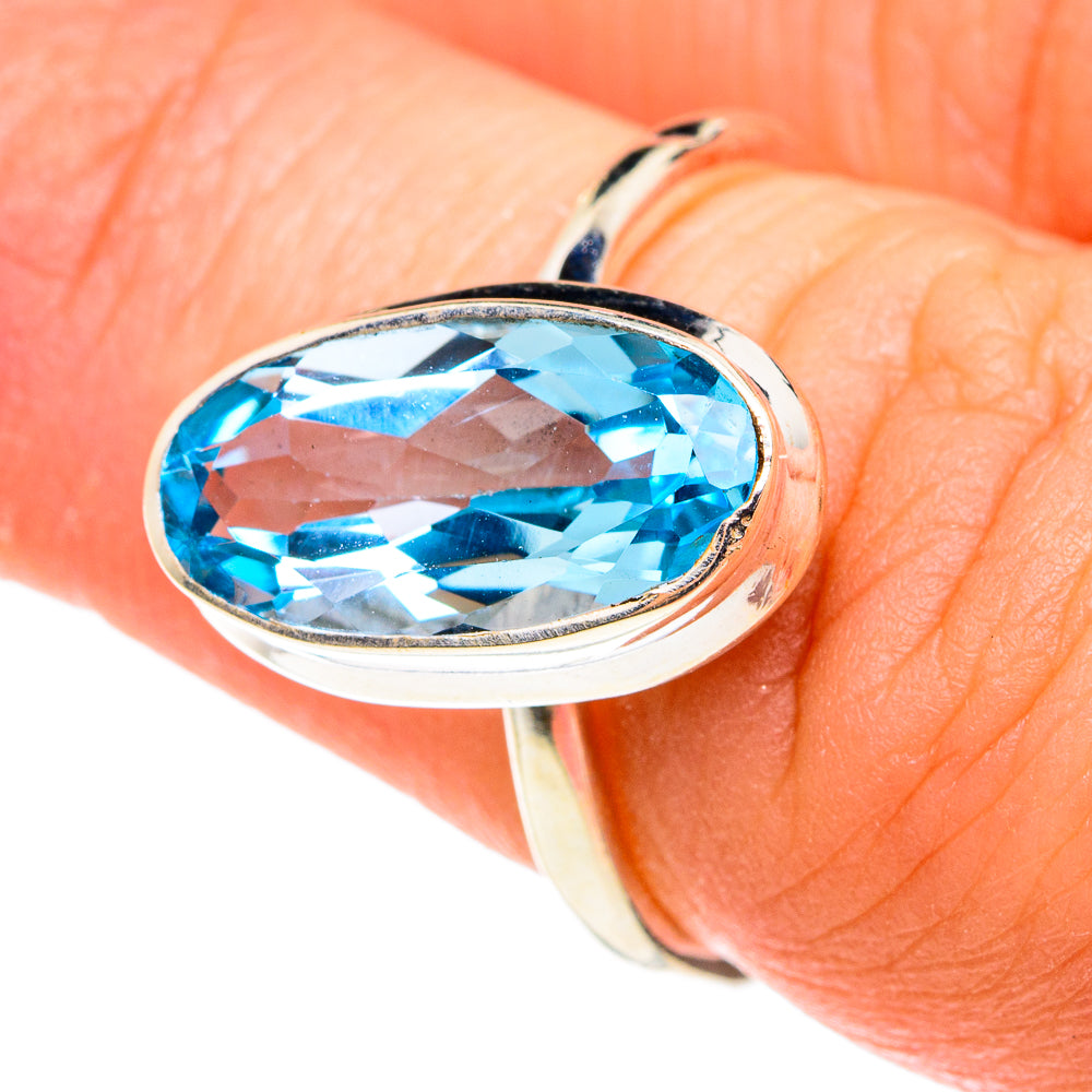 Blue Topaz Rings handcrafted by Anasilvercos - RING77481