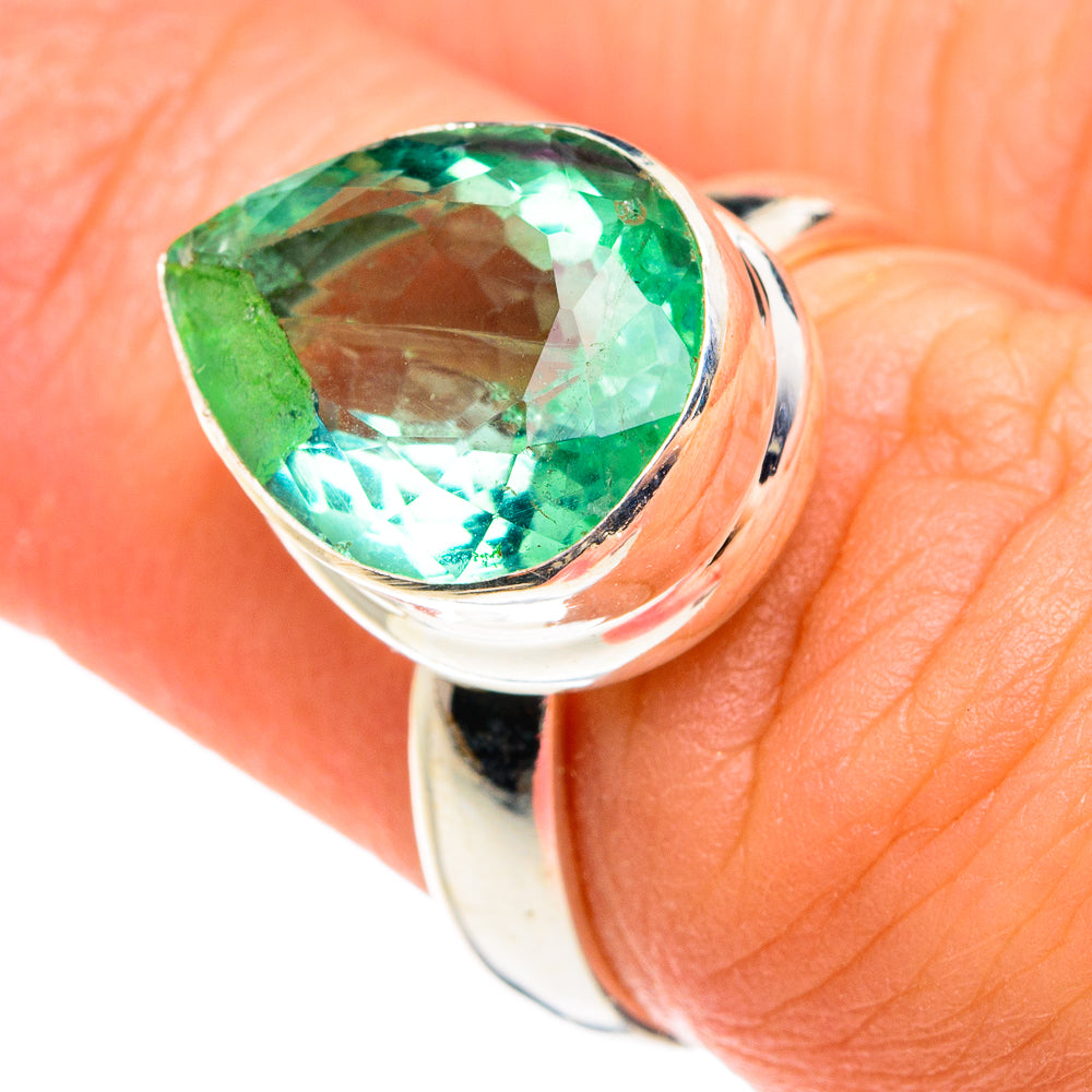 Green Fluorite Rings handcrafted by Anasilvercos - RING77486