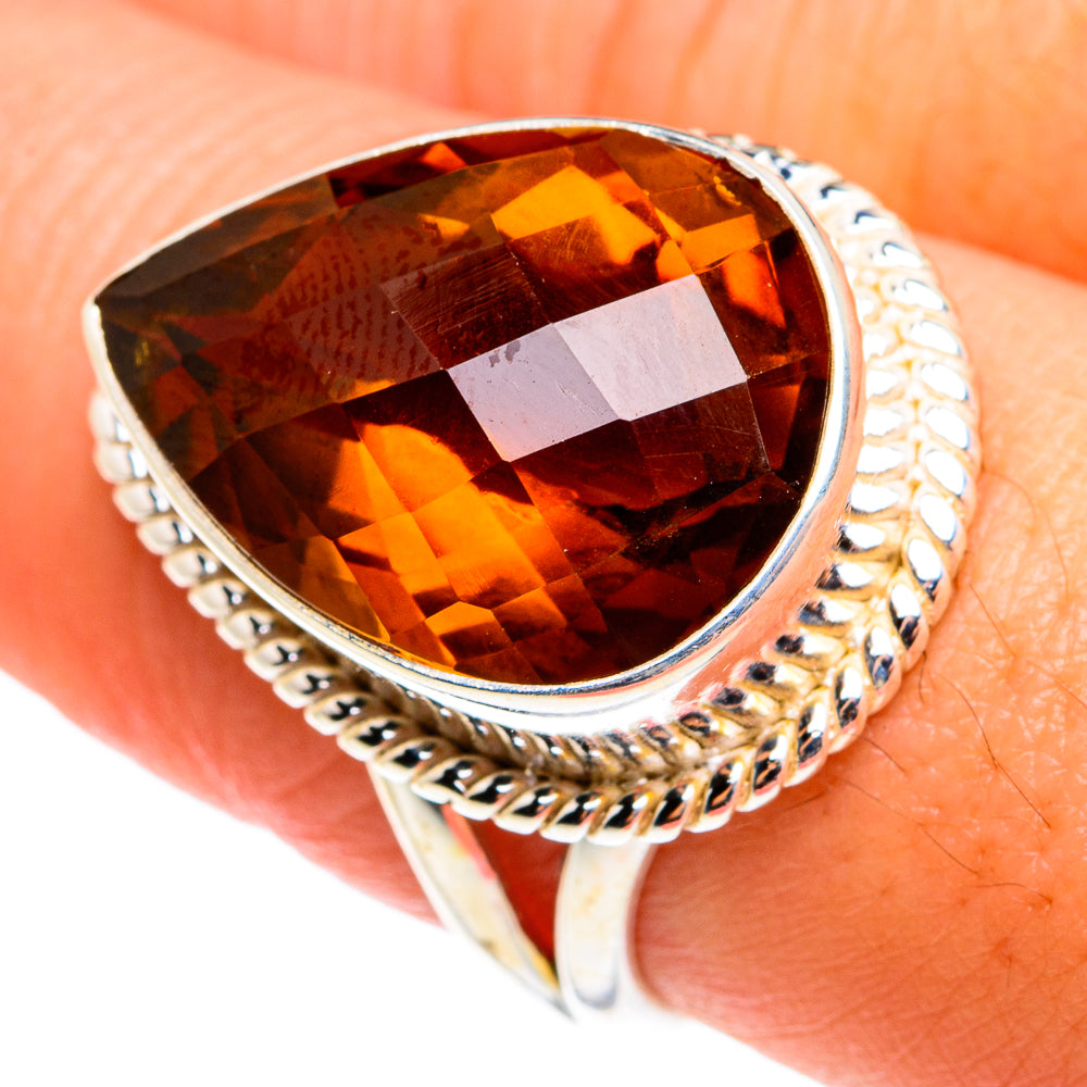 Mandarin Citrine Rings handcrafted by Anasilvercos - RING77488