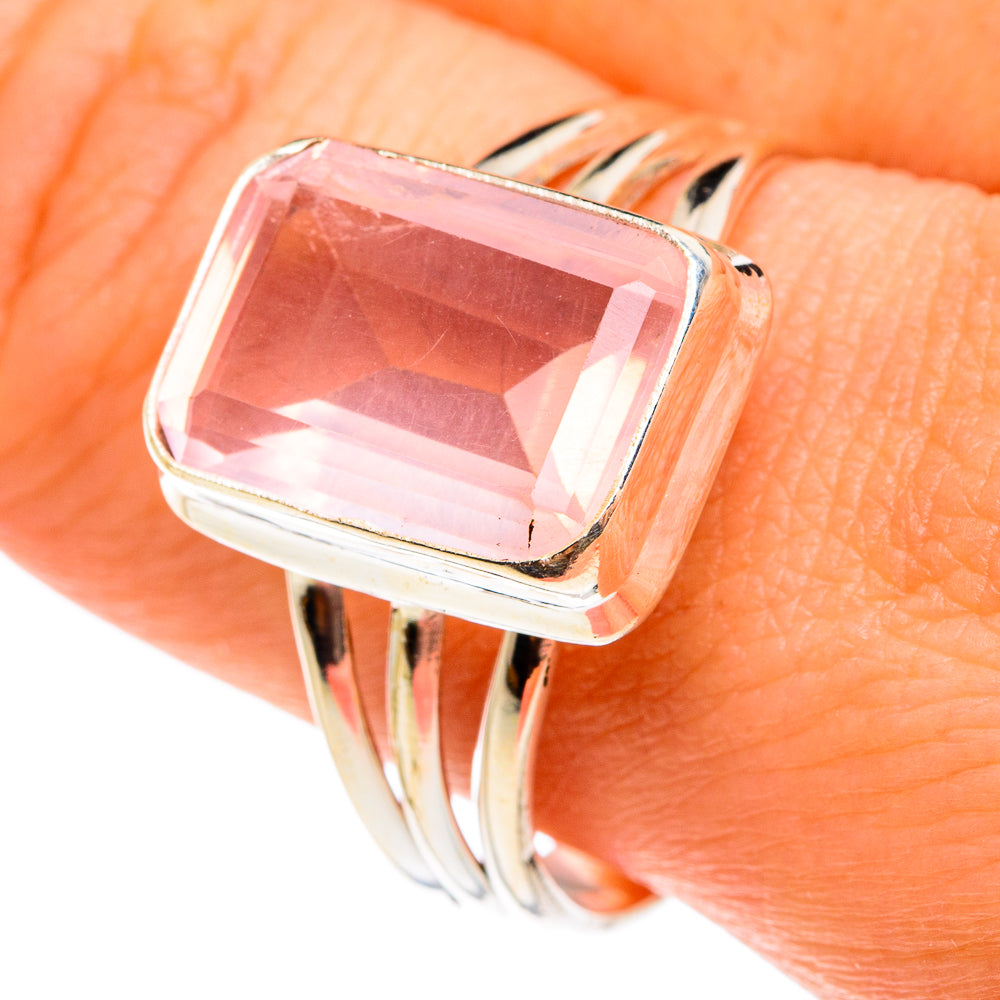 Rose Quartz Rings handcrafted by Anasilvercos - RING77492