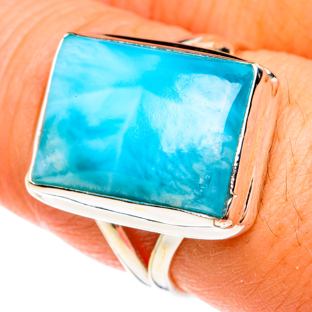 Larimar Rings handcrafted by Anasilvercos - RING77515
