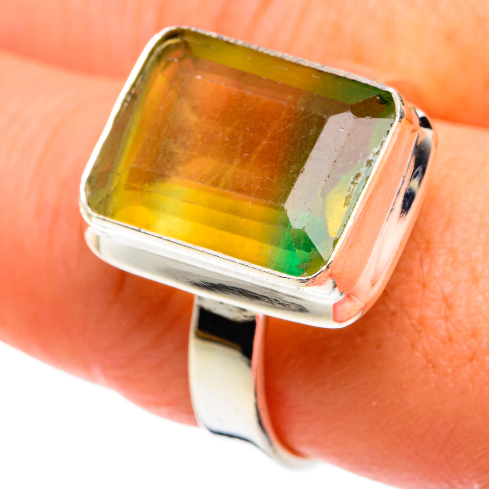 Green Fluorite Rings handcrafted by Anasilvercos - RING77542