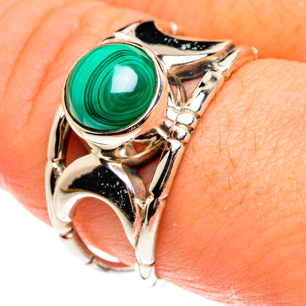 Malachite Rings handcrafted by Anasilvercos - RING77551