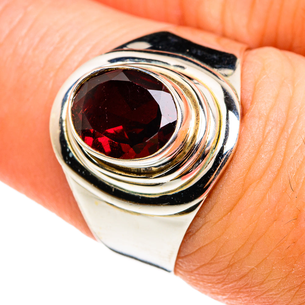 Garnet Rings handcrafted by Anasilvercos - RING77564