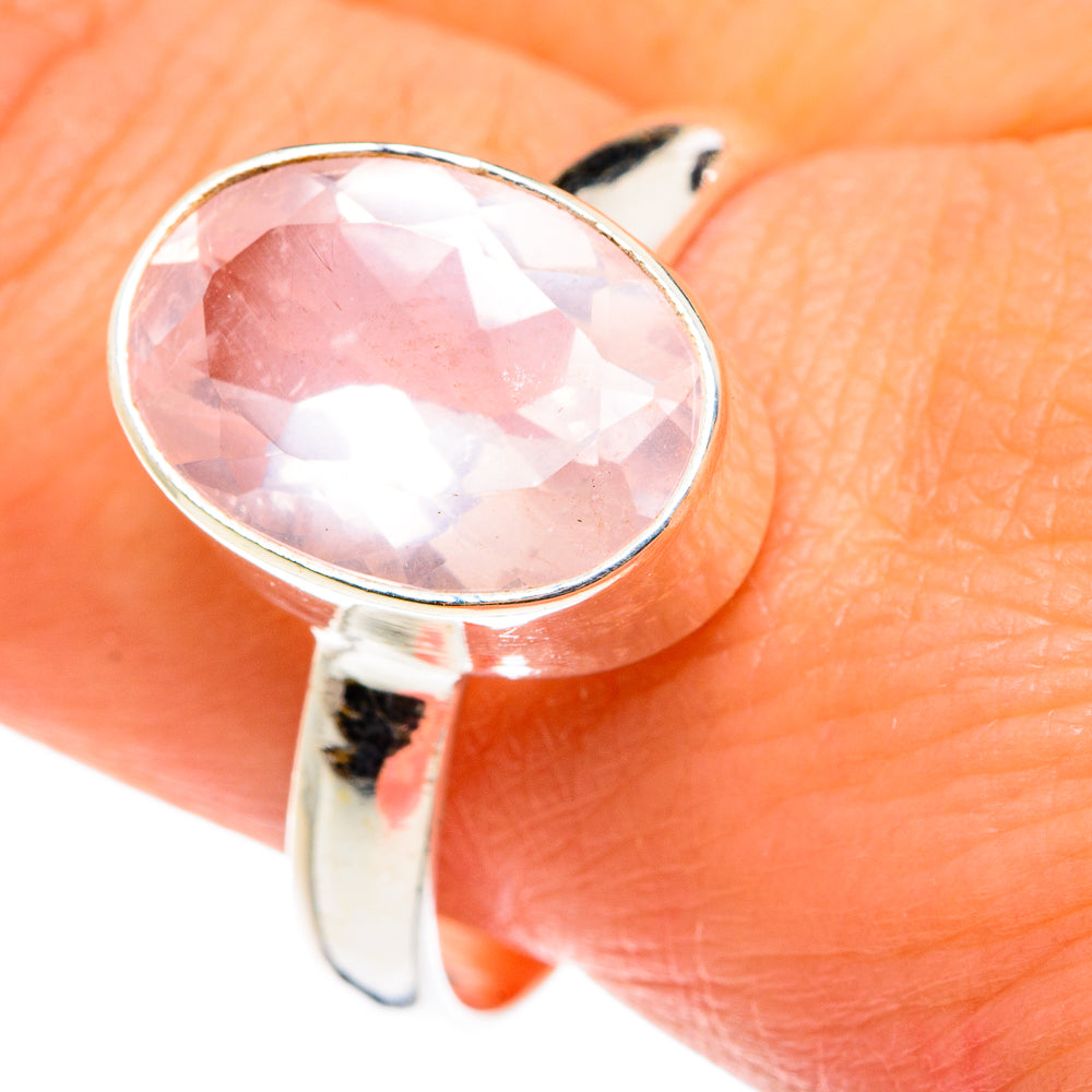 Rose Quartz Rings handcrafted by Anasilvercos - RING77623