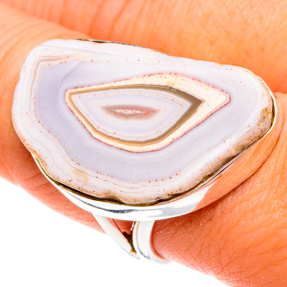 Laguna Lace Agate Rings handcrafted by Anasilvercos - RING77631