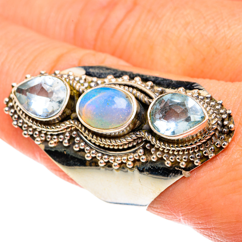 Ethiopian Opal Rings handcrafted by Anasilvercos - RING77643
