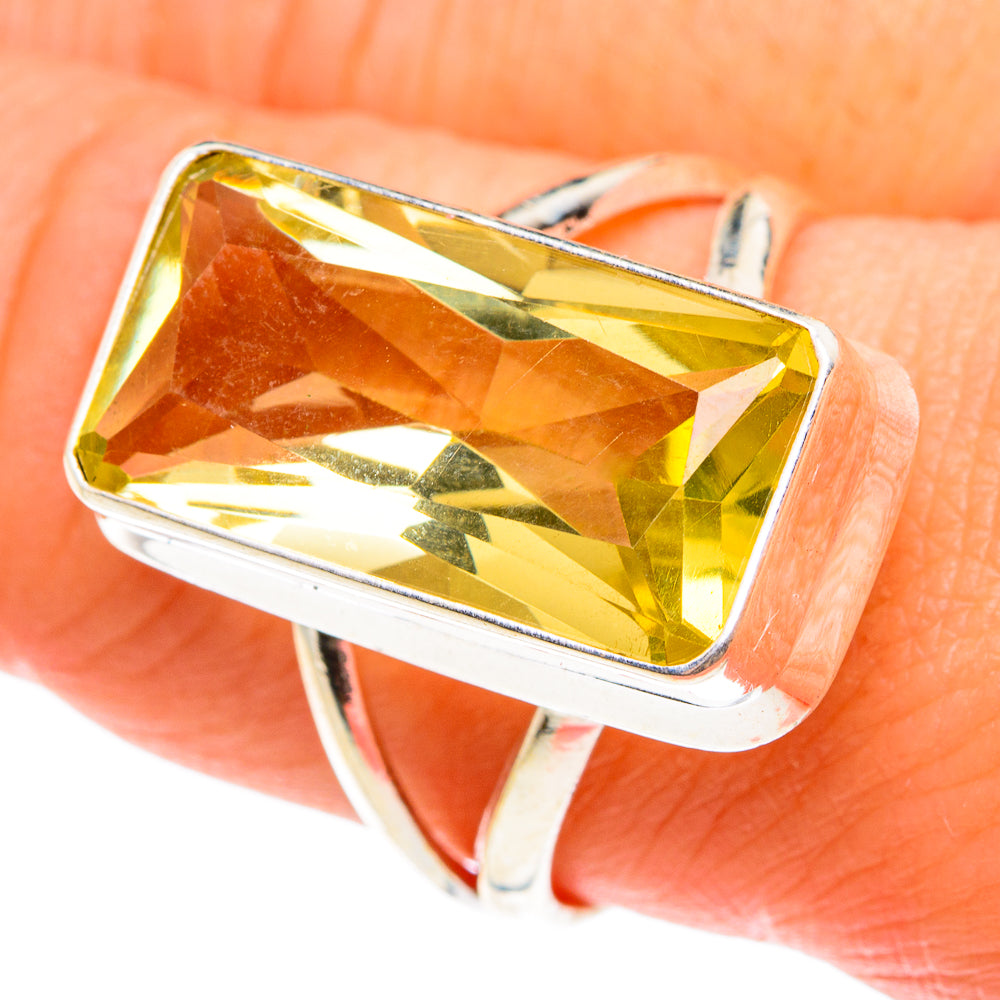 Lemon Quartz Rings handcrafted by Anasilvercos - RING77646