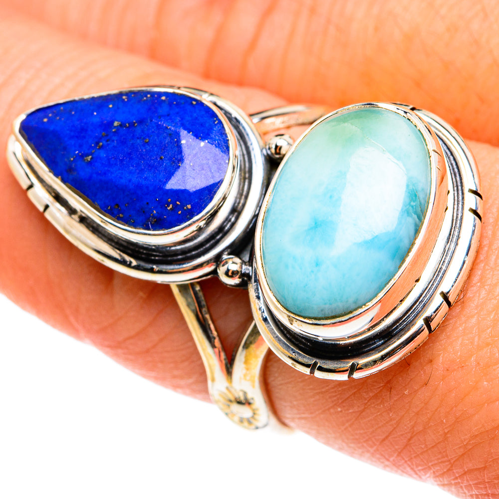 Larimar Rings handcrafted by Anasilvercos - RING77650