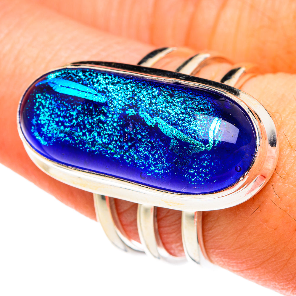 Dichroic Glass Rings handcrafted by Anasilvercos - RING77652