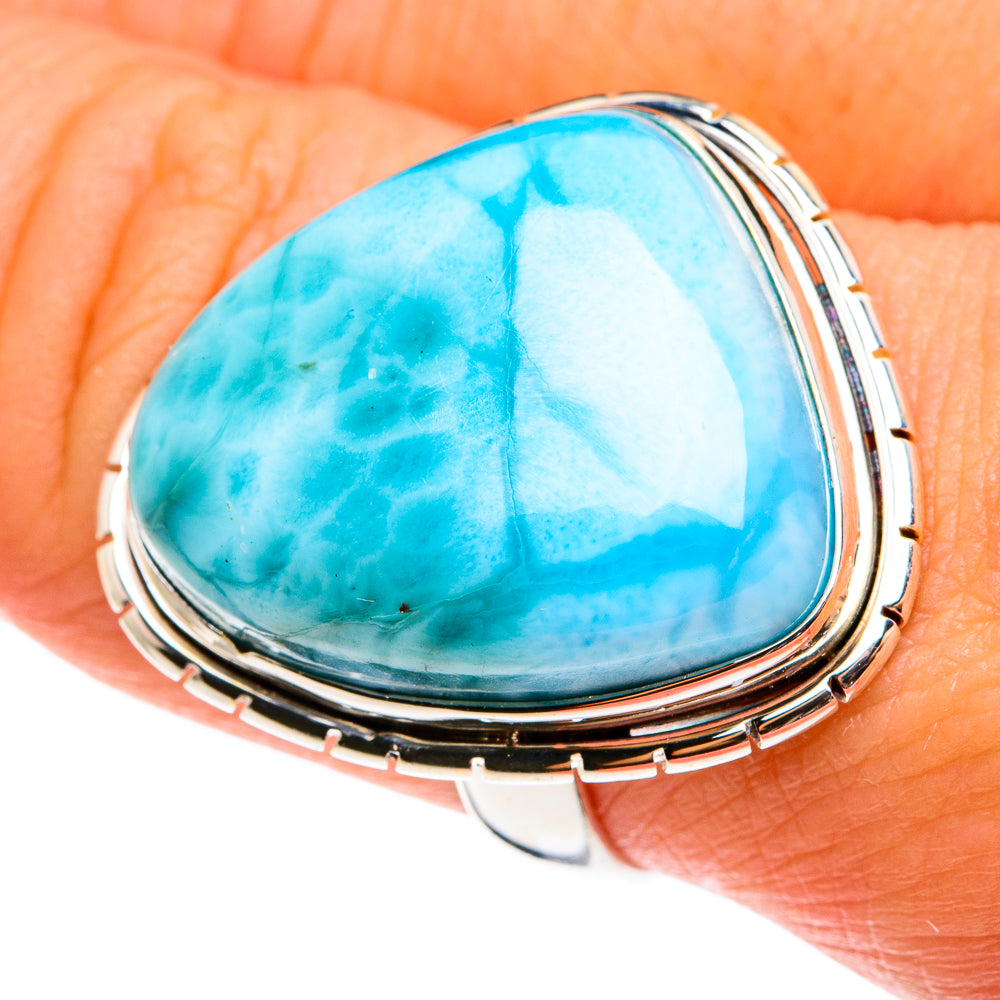 Larimar Rings handcrafted by Anasilvercos - RING77655