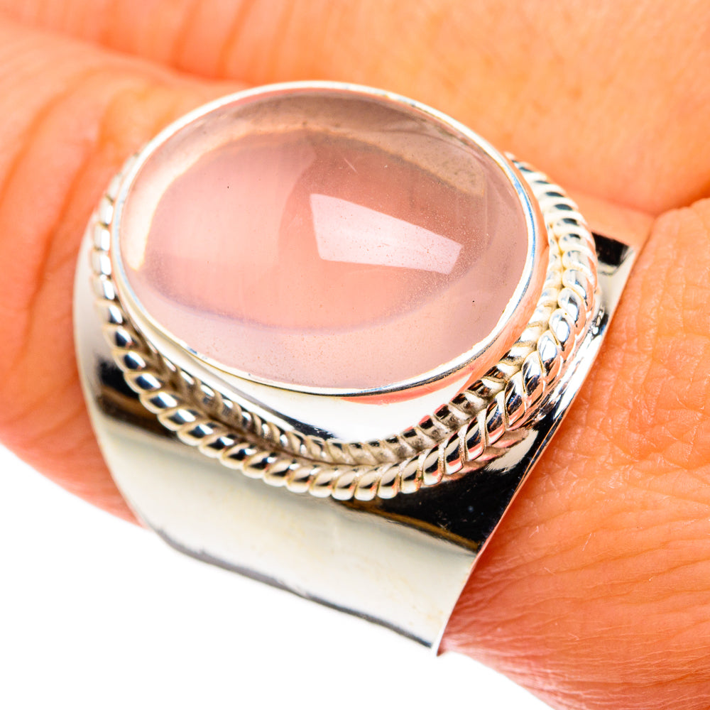 Rose Quartz Rings handcrafted by Anasilvercos - RING77667