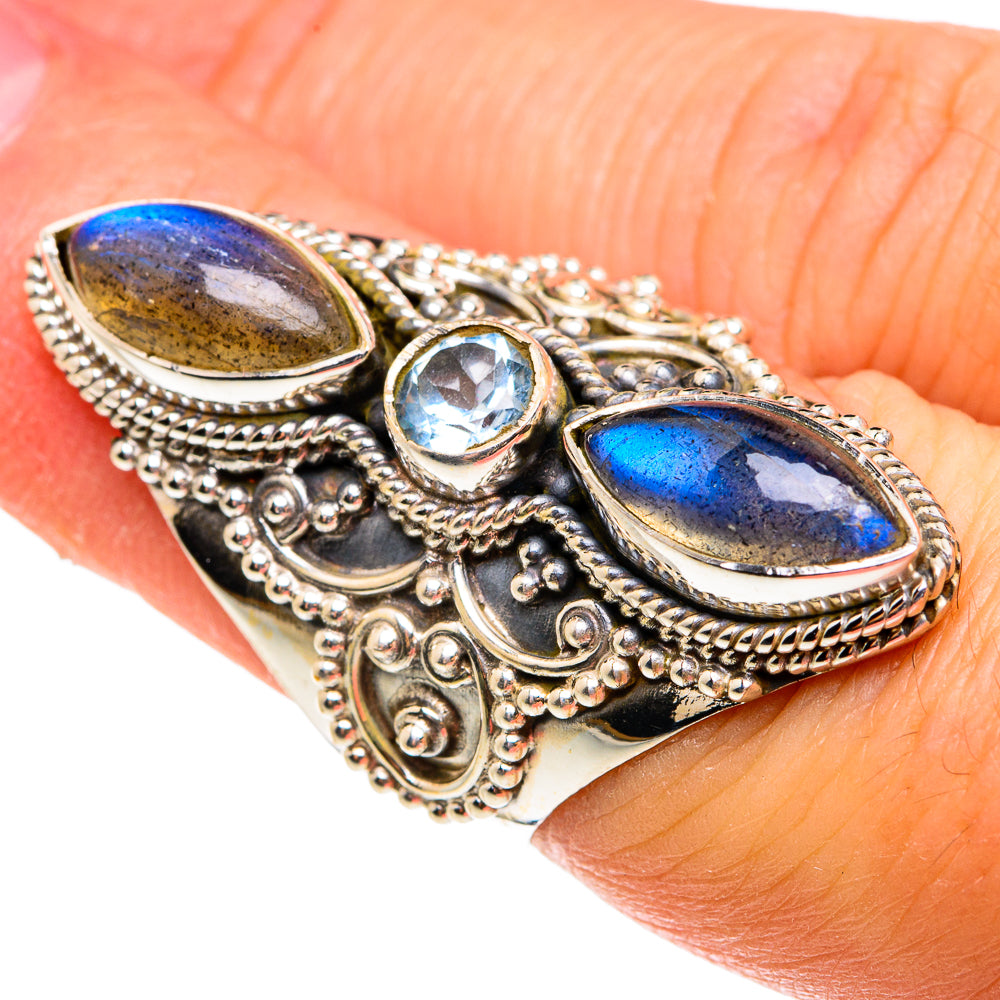 Labradorite Rings handcrafted by Anasilvercos - RING77693