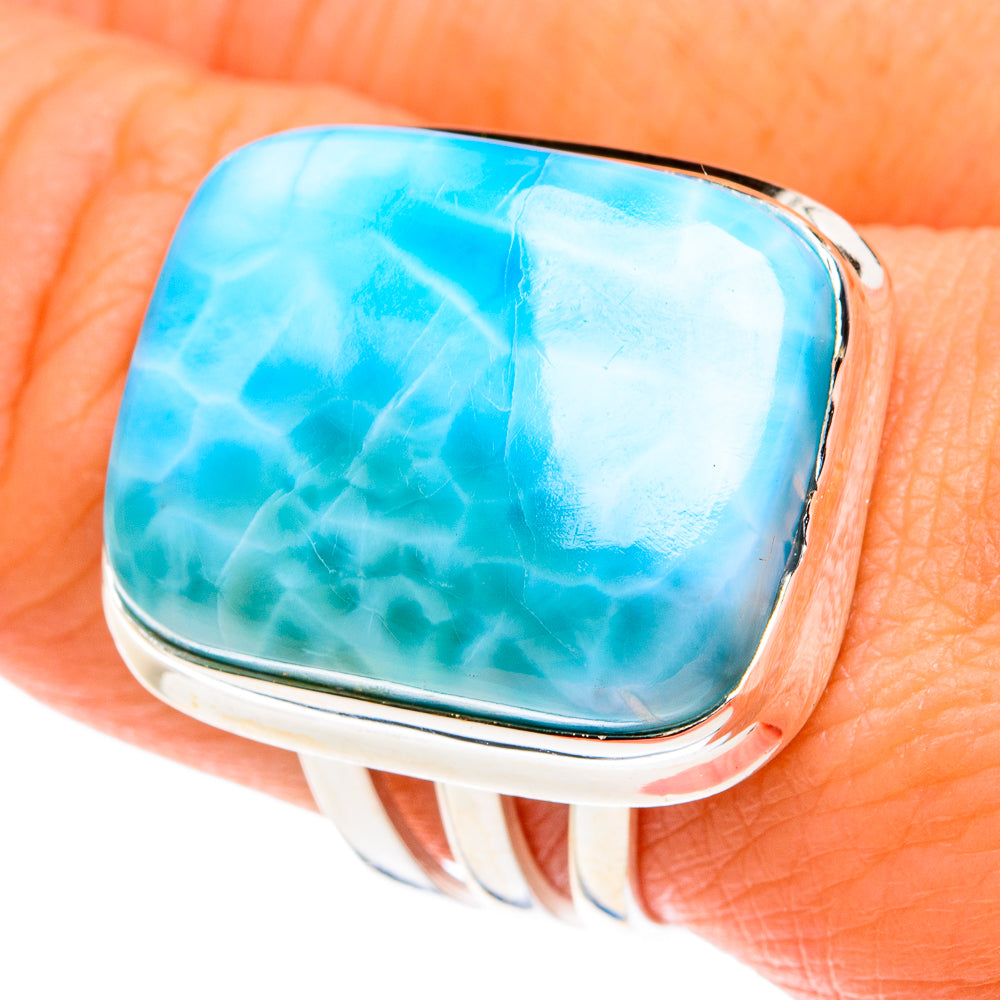 Larimar Rings handcrafted by Anasilvercos - RING77696