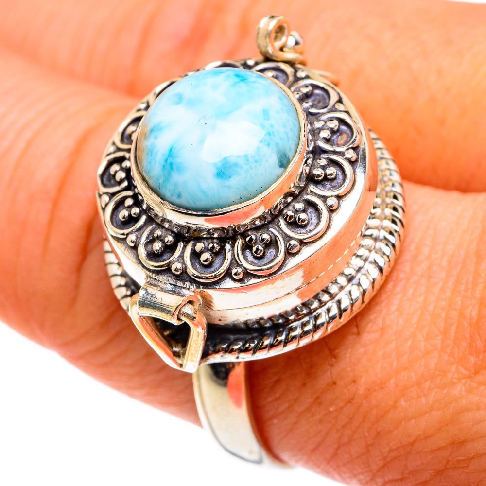 Larimar Rings handcrafted by Anasilvercos - RING77697
