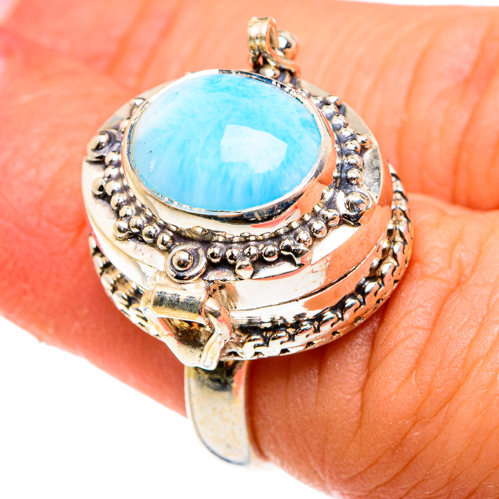 Larimar Rings handcrafted by Anasilvercos - RING77698