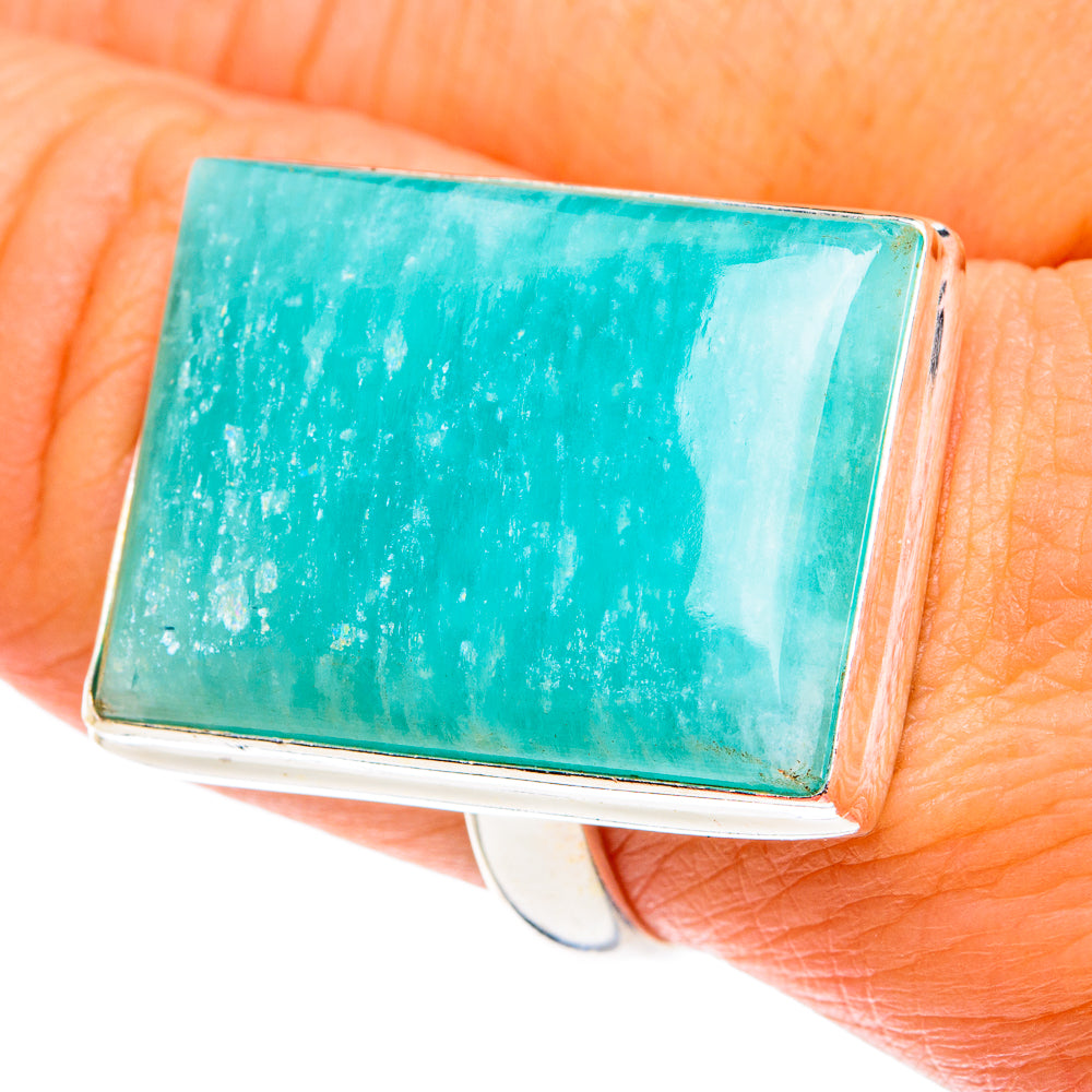 Peruvian Amazonite Rings handcrafted by Anasilvercos - RING77703