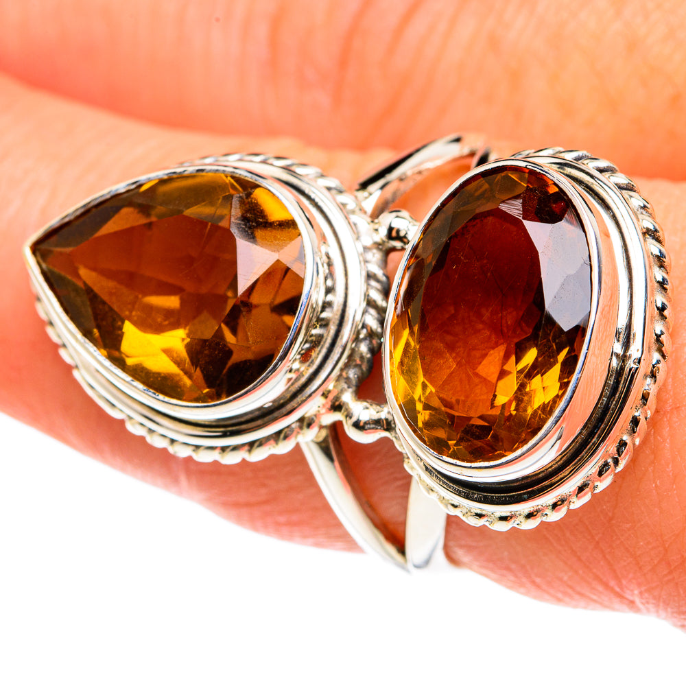 Mandarin Citrine Rings handcrafted by Anasilvercos - RING77709