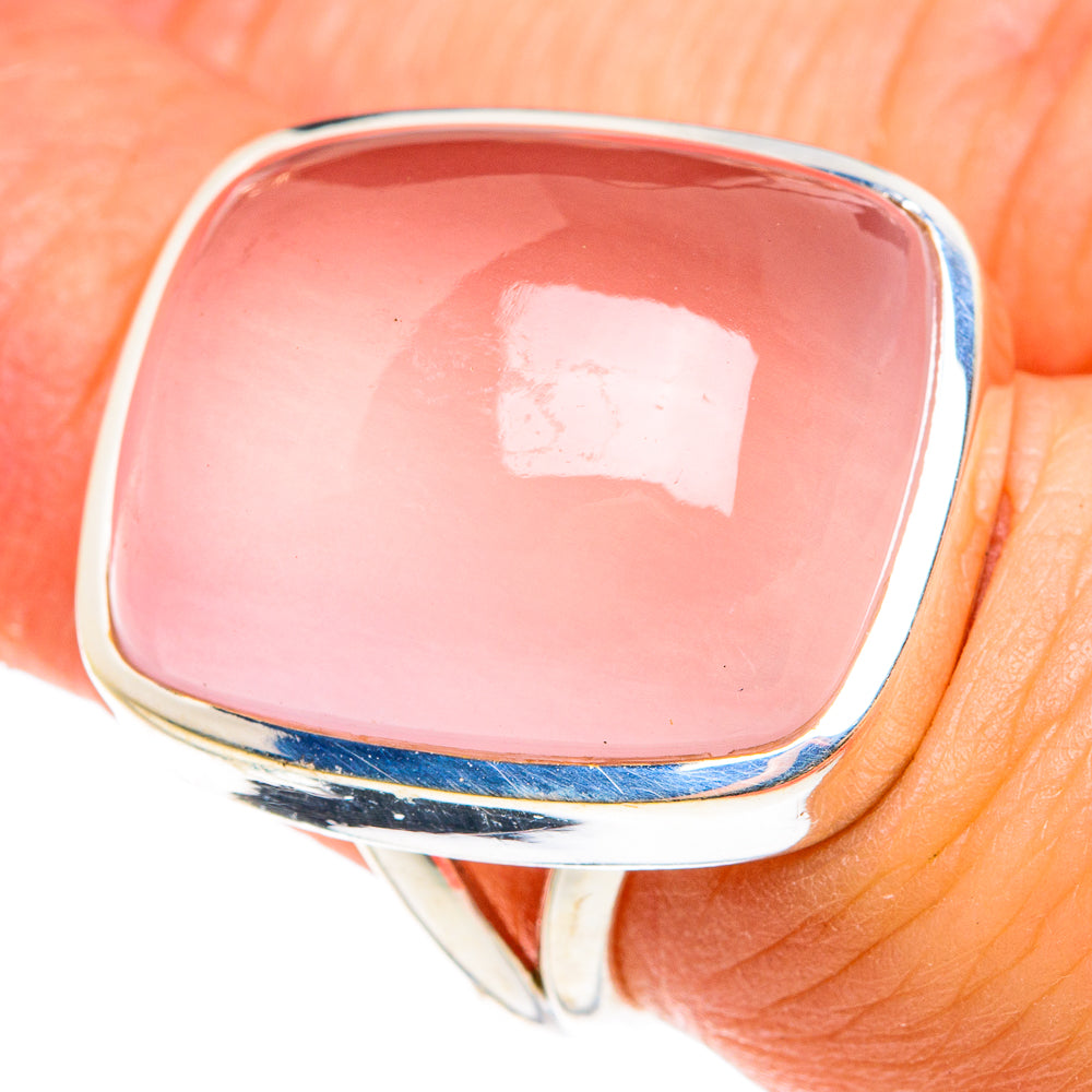 Rose Quartz Rings handcrafted by Anasilvercos - RING77711