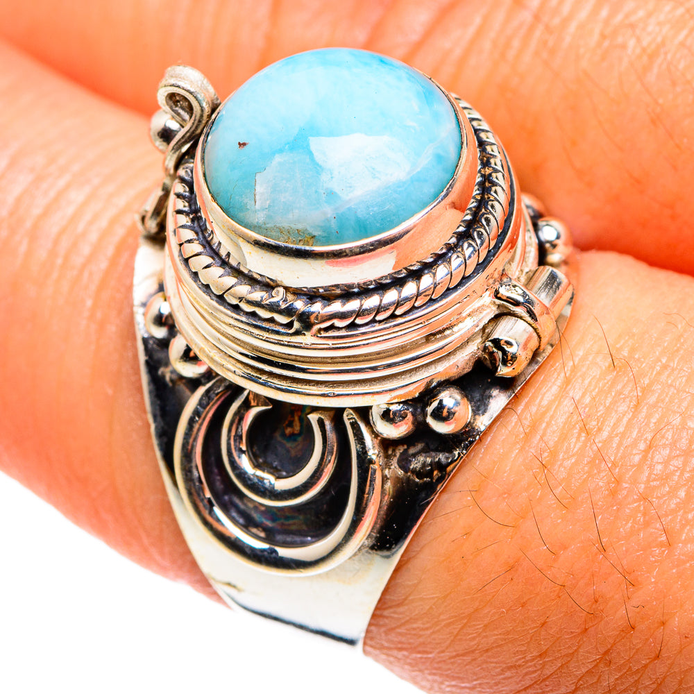 Larimar Rings handcrafted by Anasilvercos - RING77731