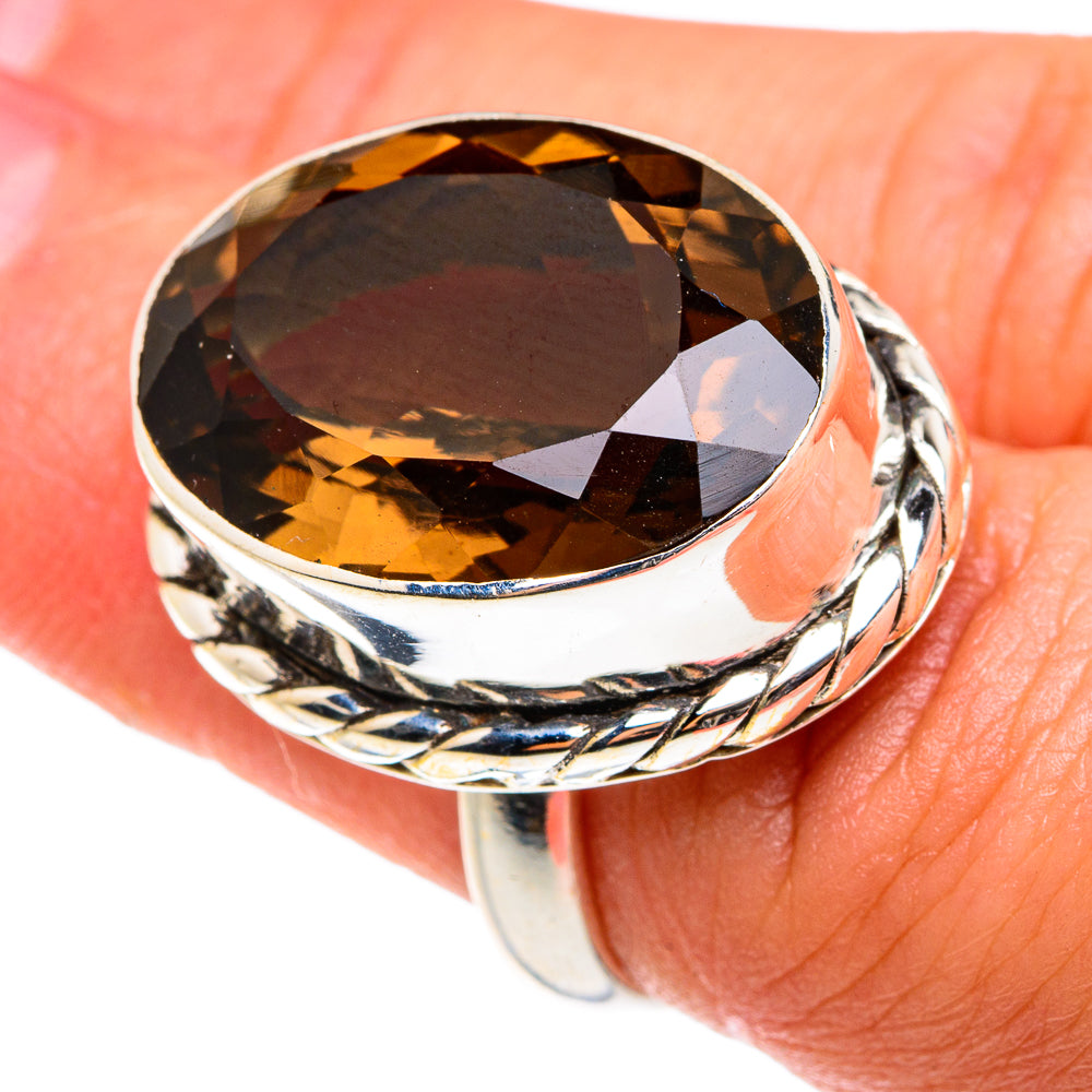 Smoky Quartz Rings handcrafted by Anasilvercos - RING77739