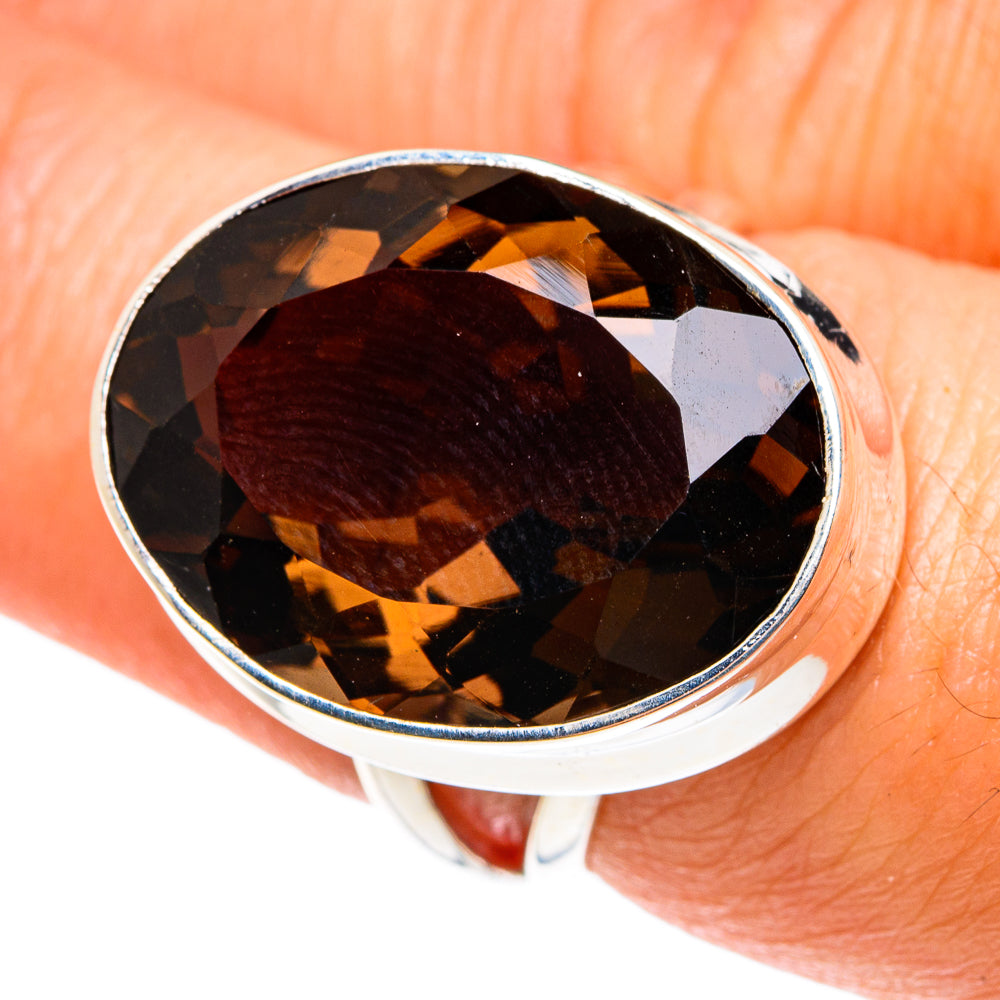 Smoky Quartz Rings handcrafted by Anasilvercos - RING77745