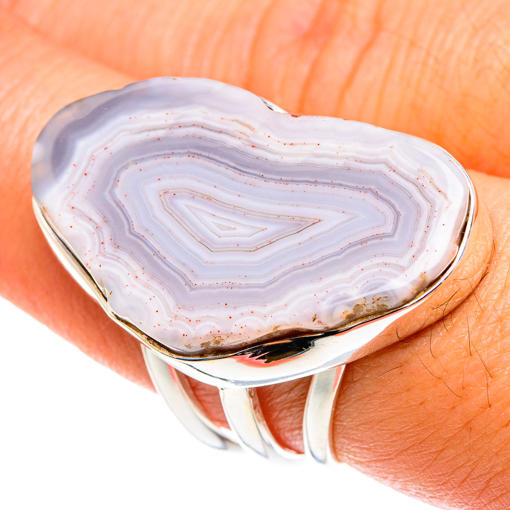 Laguna Lace Agate Rings handcrafted by Anasilvercos - RING77762