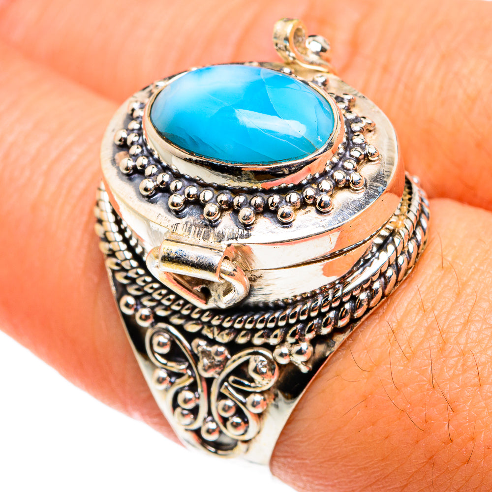 Larimar Rings handcrafted by Anasilvercos - RING77771