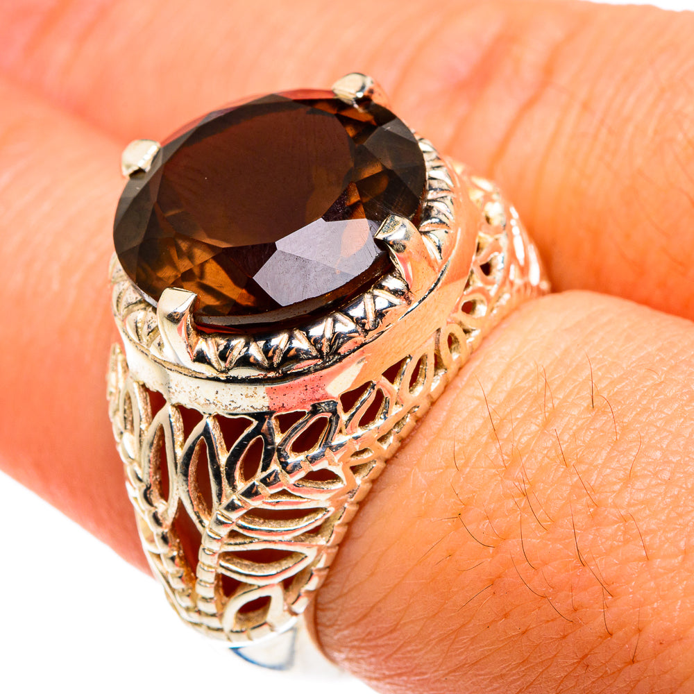 Smoky Quartz Rings handcrafted by Anasilvercos - RING77779