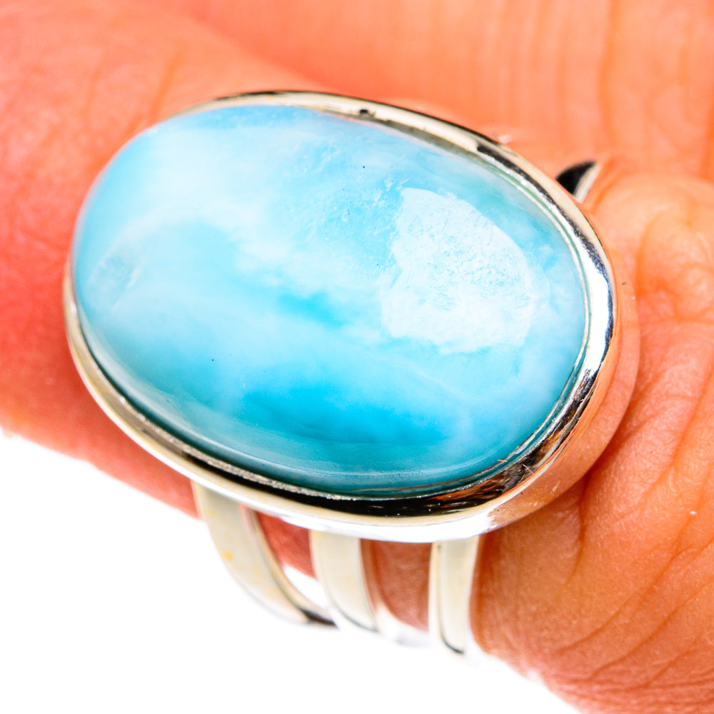 Larimar Rings handcrafted by Anasilvercos - RING77785
